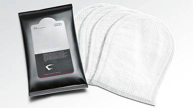 AUDI LEDERPFLEGE HANDSCHUHE 4 STCK PFLEGE COCKPIT INNENRAUM A1 A3 A4 Q3 TT NEU
