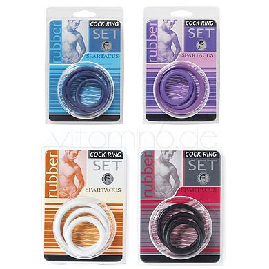 Spartacus Rubber Cock Ring Set