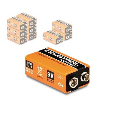 10x Duracell 9V Block Industrial Batterie 6LR61 MN1604 E-Block Alkaline 10 Stück