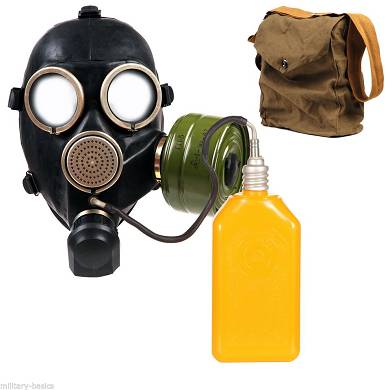 RUS Schutzmaske GP-7 V GP7V Gasmaske schwarz Trinksystem Latex Größen 1 2 3 4