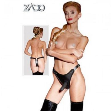 Lederstring schwarzer Dildo