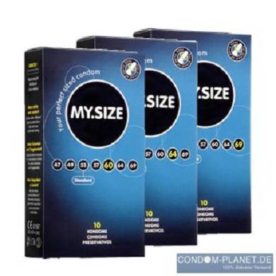 MY.SIZE Kondome 30er Probierpaket (je 10 x 60,64,69 mm)