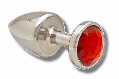 Buttplug Edelstahl mit Kristall 30mm vers. Farben