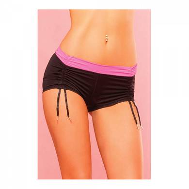 Short aus Stretchmaterial - in Schwarz/Pink