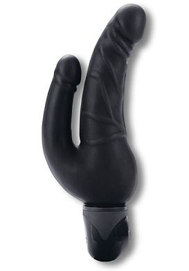 23 cm Doppeldecker Vibrator mit 2 Motoren black