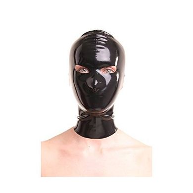 Anita Berg AB4039 Natur Latex-Maske ohne Reißverschluss. Kopfmaske Mund zu. S schwar