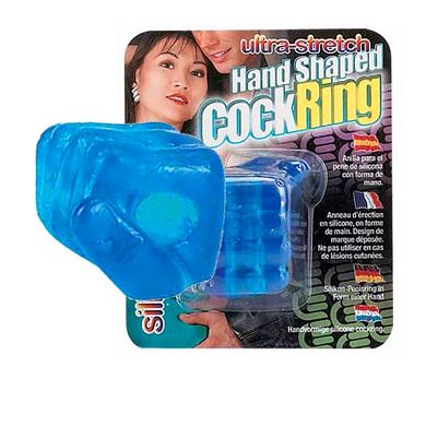 Hand Shaped blau, Penis-Ring