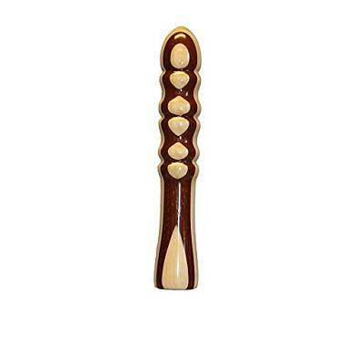 M&M Wood Production Achilles Vibrator zweifarbig natur L