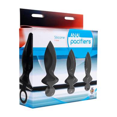 3-teiliges Set Buttplugs aus Silikon