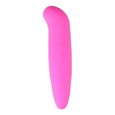 Sanfter Vibrator mit gebogener Spitze in Pink