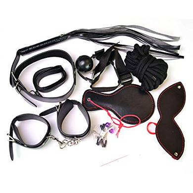 Lemonda® 8Pcs Set Schlafzimmer Fun Sex Spielzeug Bondage Kit Leder Restraint