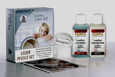 FENICE Lederpflegeset Anti-Ageing für Glatt und Longlife Leder. MAXI. je 250ml Cleane