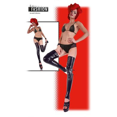 Latex Overknee-Strmpfe schwarz