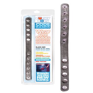 CockyBoys Leather Code Band - Gray - Bondage