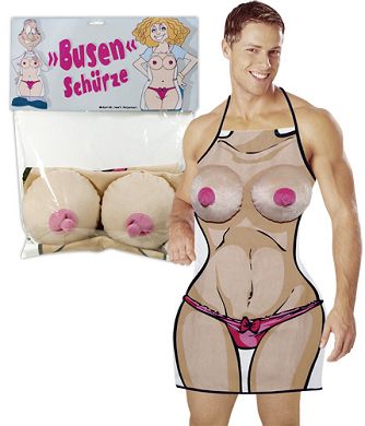 Schrze mit Plsch-Busen