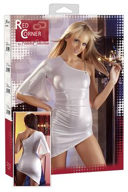 Weies Asymmetrik-Minikleid