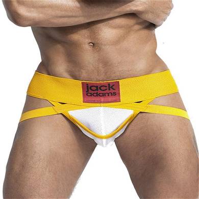 jackadams Rugby Jockstrap Underwear Yellow/White