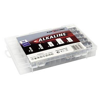 ANSMANN 55 Stück Red Alkaline Batterie Sparpaket Multi-Pack Akkubox bestückt mit