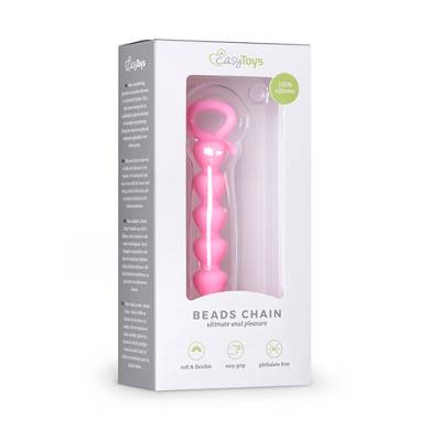 Analkette mit 7 Perlen in Pink