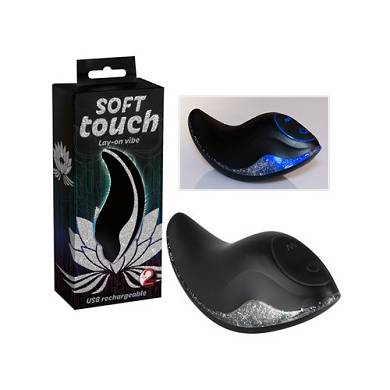 Soft Touch Auflegevibrator in Schwarz
