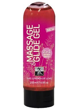 SHIATSU Massage & Glide Gel 200 ml Strawberry