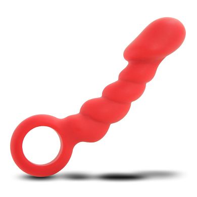 Ass Cork Buttplug aus Silikon - rot