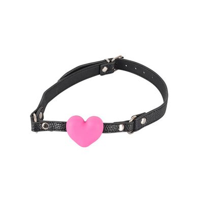 Bad Kitty Herz-Mundknebel schwarz/pink