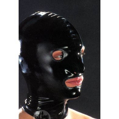 Latex Maske mit Öffnungen für Augen,Nase,Mund, getaucht