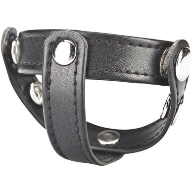 Cockstar T-Style Cockring with Ball Divider black