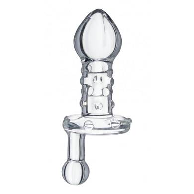 Lila Nubbed Rotator Glserner Buttplug