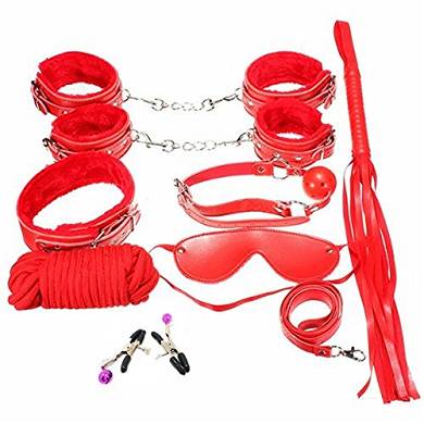 Generita Fetisch-Spielzeug für Erwachsene, Fantasy Bondage-Set, Seil, Fesseln, Peitsc