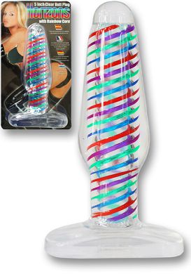 12 x 4 cm Butt Plug Horizons Rainbow