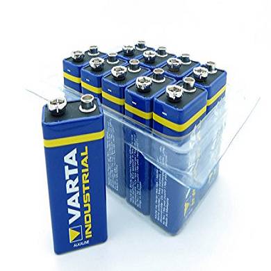 Varta Industrial 4022 9V Block Alkaline Batterie MN1604 6LR61. 10 Stück