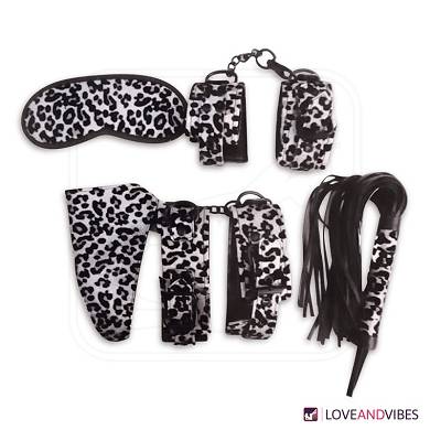 Bondage-Set Leopard/Silber