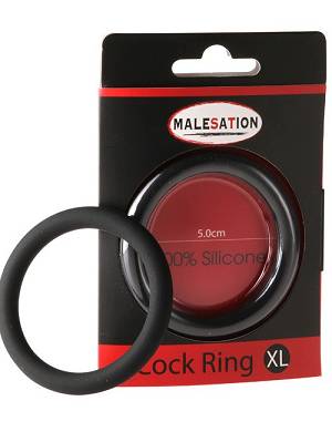 Malesation - Silicone Cock-Ring black XL ( 5cm)