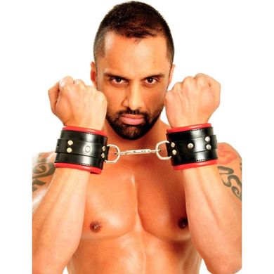 FIST Leder-Handschellen - Black/Red