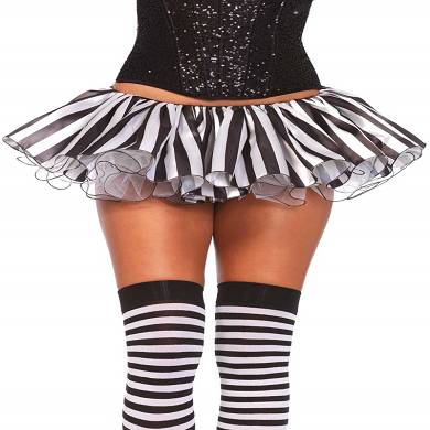 Gestreiftes Satin und Chiffon Tutu