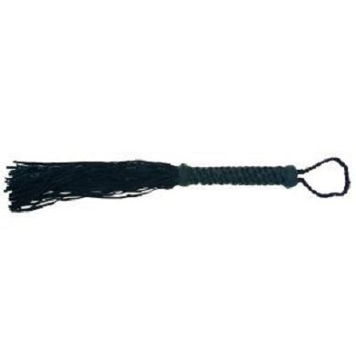 Peitsche Sado Maso Leder gefl. Fransen 60cm