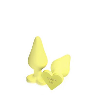 Naughty Candy Heart Buttplug in Gelb ? Spank Me