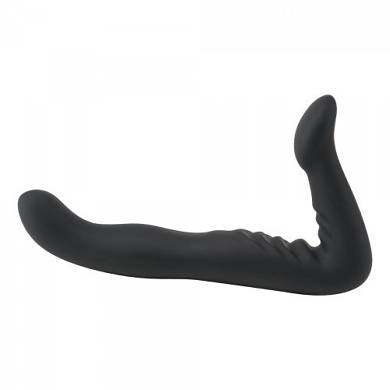 Gurtloser Strap-On - 20 cm - in Schwarz