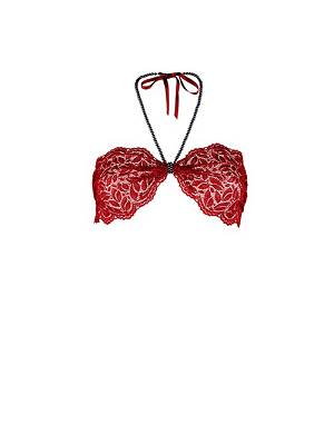 Ebony ? Top Perlen-BH mit schwarzen Perlen ? wandelbar zum Bandeau-Top (A/B)