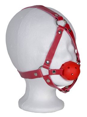 Bondage Harness Ball Knebel rot (Ballknebel)