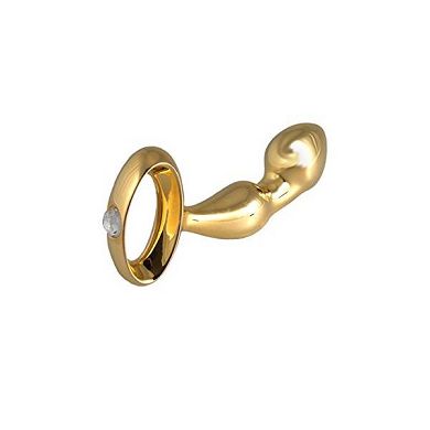 Erotic Fashion Dildo. Metall zwei Kugel. Gold Metall 9 cm lang. 1er-Pack (1 x 1 Stück