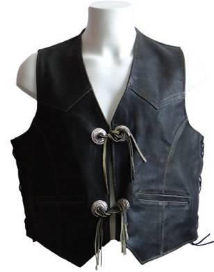 Biker Weste Highway antik schwarz