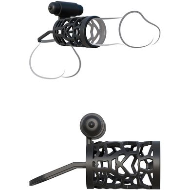Fantasy C-Ringz - Thick Dick Silicone Vibrating Cage black