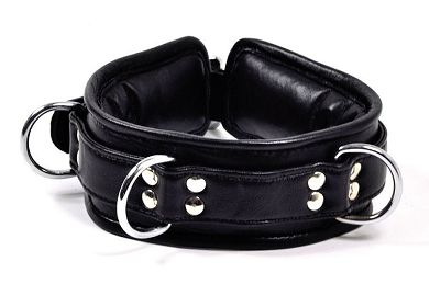 Leder Halsfessel, abschliebar - PREMIUM
