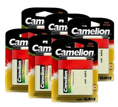 6x CAMELION Plus Alkaline 4,5V 3LR12 Block HIGH ENERGY BATTERIE FLACHBATTERIE