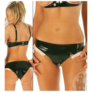 Latex Slip mit Rschen