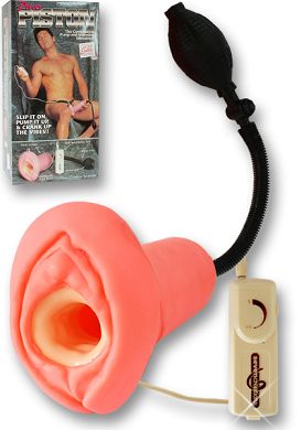 Masturbator + Pumpe - Power Piston mit Vibration