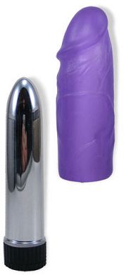 13 x 2,5 / 4 cm Silicone Sleeve Vibrator mit Adern